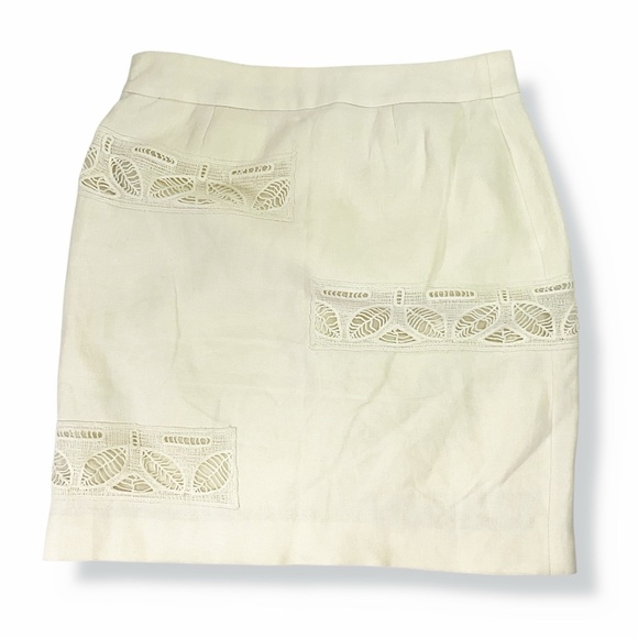 Anthropologie Moulinette Soeurs Embroidered Linen Mini Skirt - Picture 2 of 6